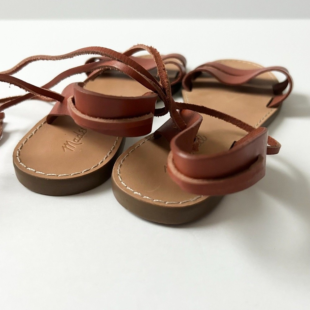 Women’s Lace-Up Ankle Strap Sandals in Brown - Picture 5 of 9
